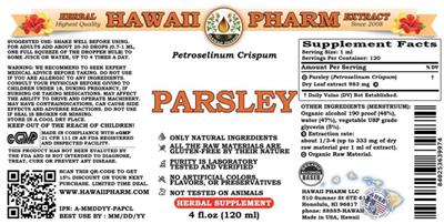 Parsley label