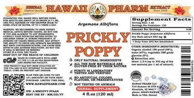 Prickly Poppy label