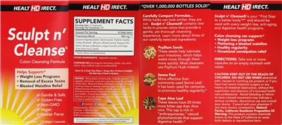 Sculpt n' Cleanse label