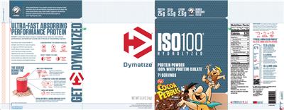 ISO100 Hydrolyzed Cocoa Pebbles Flavor label