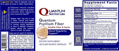 Quantum Psyllium Fiber label