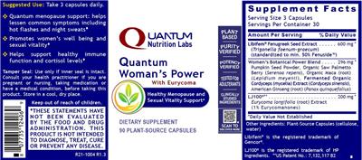 Quantum Woman's Power label