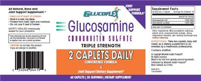 Glucosamine & Chondroitin Sulfate label