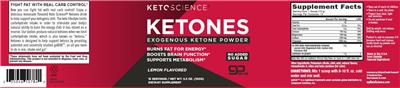 Ketones Lemon Flavored label