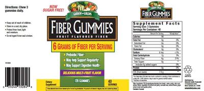 Fiber Gummies label