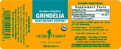Grindelia label