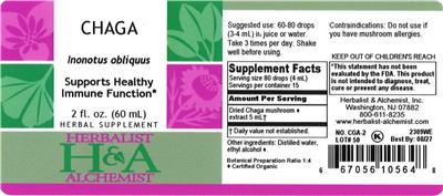 Chaga label