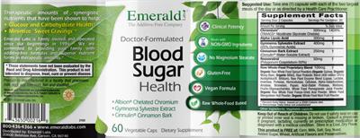 Blood Sugar Health label