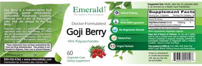 Goji Berry label
