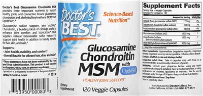 Glucosamine Chondroitin MSM with OptiMSM label