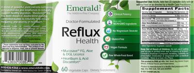 Reflux Health label