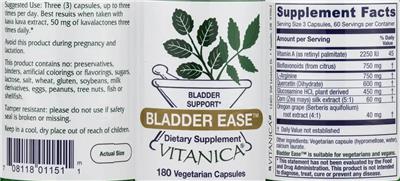 Bladder Ease label