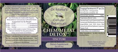 Chem/Metal Detox Tincture label