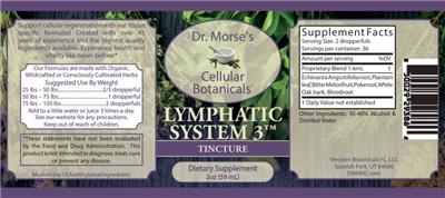 Lymphatic System 3 Tincture label