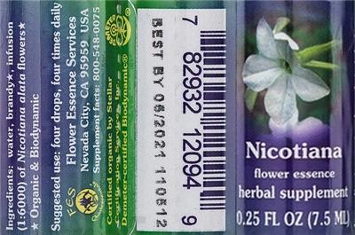 Nicotiana Flower Essence label