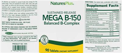 Mega B-150 Balanced B-Complex label
