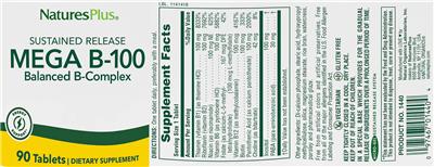 Mega B-100 Balanced B-Complex label