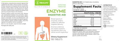 Enzyme Digestive Aid label