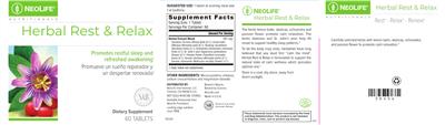 Herbal Rest & Relax label