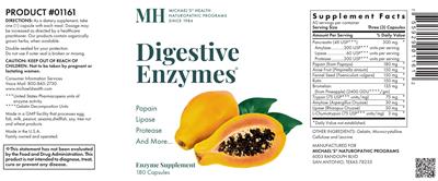 Digestive Enzymes label