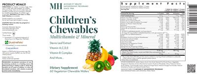 Children's Chewables Multivitamin & Mineral label