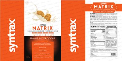 Matrix Peanut Butter Cookie label