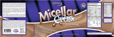 Micellar Creme Chocolate Milkshake label