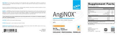 AngiNOX Natural Orange Flavor label