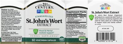 St. John's Wort Extract label