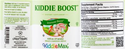 Kiddie Boost label
