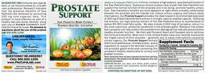 Prostate Support label