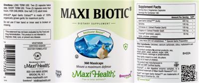 Maxi Biotic label