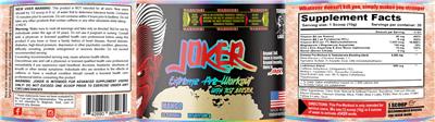 Joker Extreme Pre-Workout Mango label