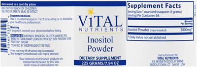 Inositol Powder label