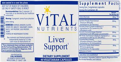 Liver Support label