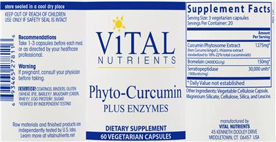 Phyto-Curcumin plus Enzymes label
