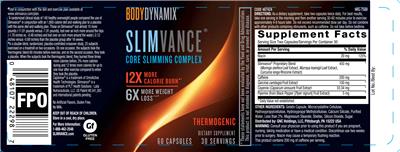 Slimvance label