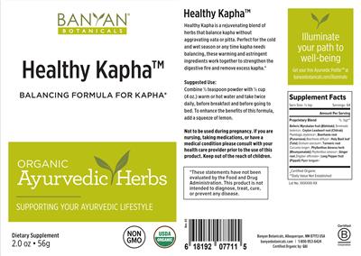 Healthy Kapha label