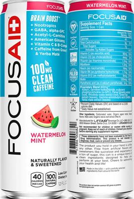 FocusAid Brain Boost Watermelon Mint label