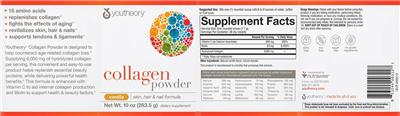 Collagen Powder Vanilla label
