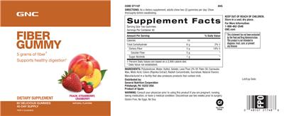 Fiber Gummy label