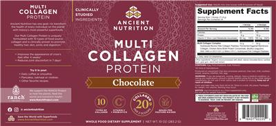 Multi Collagen Protein Chocolate label