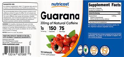Guarana 1 g label