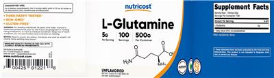 L-Glutamine 5 g Unflavored label