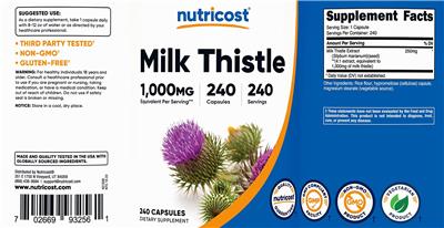 Milk Thistle label