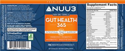 Gut Health 365 label