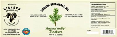 Montana YewTip Tincture label