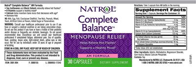 Complete Balance - AM Formula label