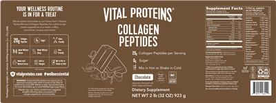 Collagen Peptides Chocolate label
