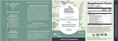 Third Trimester Tea Fragrant Herbal Mint label